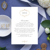 ロマンチッククラシック金ゴールド結婚モノグラム エンクロージャーカード