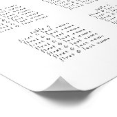 ロマンチッククラシック金ゴールド結婚モノグラム ポスター (角)