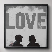 ロマンチックグランジラブシルエット8x8ブラックフレーム