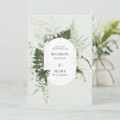 ロマンチックグリーンリーウッドランドワイルドファーン招待状 招待状 (スタンド正面)