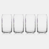 ロマンチックグレーパープルラベンダーフローラ ガラス缶 (左)