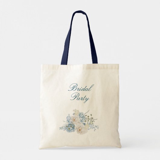 ロマンチックコッツウォルズウィンター花模様カスタムブライド トートバッグ (裏面)