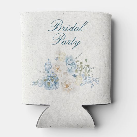 ロマンチックコッツウォルズウィンター花模様カスタムブライド 缶クーラー (裏面)