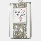 ロマンチックコンパス ラブクォート ギフト シルバープレートフレームオーナメント (左)