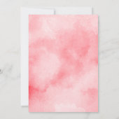 ロマンチックコーラルピーチフラワーズフローラ結婚ボホズ 招待状 (裏面)