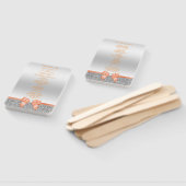 ロマンチックコーラルボウシルバーグリッター結婚式 プログラム ハンドファン (組立なし)