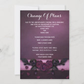 ロマンチックゴシックなバラと花びらの計画変更 招待状 (正面)