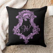 ロマンチックゴシックピンクモノグラム クッション (ブランケット)