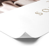 ロマンチックゴールドカリグラフィーフォトウェルカムウェディング ポスター (角)