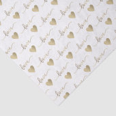 ロマンチックゴールドスクリプトラブハーツウェディング 薄葉紙 (詳細)