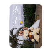 ロマンチックサンキュー結婚のカード マグネット (縦)