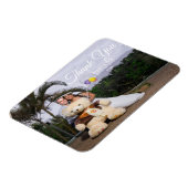 ロマンチックサンキュー結婚のカード マグネット (左側)