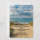 "ロマンチックサンズ"ビーチ結婚式招待状 招待状 (正面)
