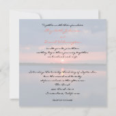 ロマンチックサンセットハート結婚式招待状 招待状 (裏面)