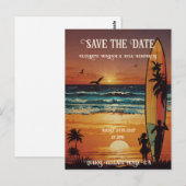 ロマンチックサンセットビーチシーンとトロピカルエレガンス ポストカード (正面/裏面)