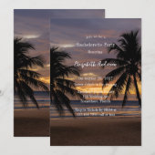 ロマンチックサンセットビーチバチェロレッテ 招待状 (正面/裏面)