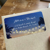 ロマンチックサンセットビーチパームツリーストリングライト ラベル