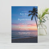 ロマンチックサンセットビーチブライダルシャワー 招待状 (スタンド正面)
