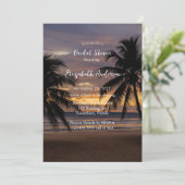 ロマンチックサンセットビーチブライダルシャワー 招待状 (スタンド正面)