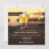 ロマンチックサンセットビール結婚式招待状 招待状 (正面)