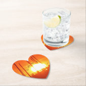 ロマンチックサンセットLOVEハートコースター ペーパーコースター (インサイチュ)