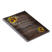 ロマンチックサンフラワーズウッドウェディングプランナー ノートブック (右側)