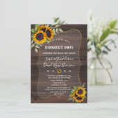 ロマンチックサンフラワーズウッド婚約パーティ 招待状 (スタンド正面)