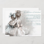 ロマンチックシスターデイティーアフタヌーン招待状 招待状 (正面/裏面)