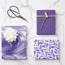 ロマンチックシックパープルラッピング紙シート ラッピングペーパーシート