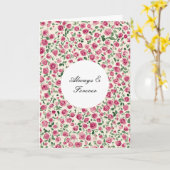 ロマンチックシックピンクローゼズフローラフォーエバーラブ カード (黄色い花)