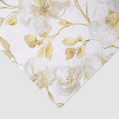 ロマンチックシック金ゴールドホワイトフローラブライダルシャワー 薄葉紙 (詳細)
