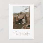 ロマンチックシンプルな写真詳細エンクロージャカード エンクロージャーカード (正面)
