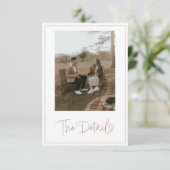 ロマンチックシンプルな写真詳細エンクロージャカード エンクロージャーカード (スタンド正面)
