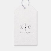 ロマンチックシンプル結婚なメッセージカードの感謝 ギフトタグ (裏面)