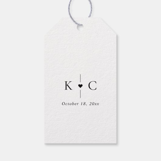 ロマンチックシンプル結婚なメッセージカードの感謝 ギフトタグ (裏面)