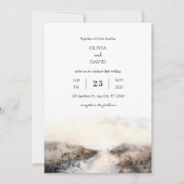 ロマンチックシーサイドサンディパスサンセットビーチ結婚式 招待状