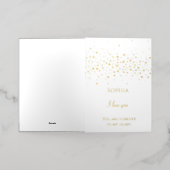 ロマンチックスウィートハート 箔グリーティングカード (外側レイダウン)