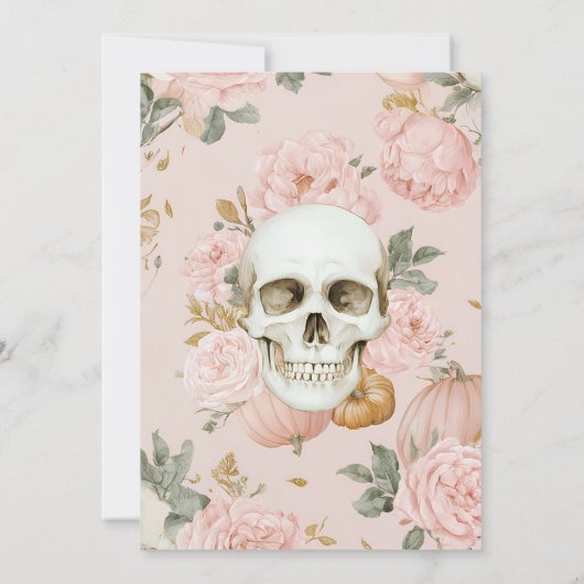 ロマンチックスカルフローラハローウィンパーティ 招待状 (裏面)