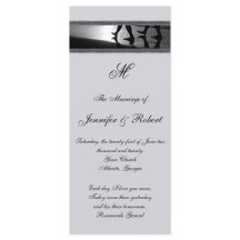 ロマンチックスタッロールモノグラムグレー結婚式 プログラム