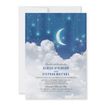 ロマンチックスターズアンドムーン結婚式招待状
