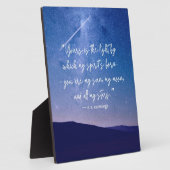 ロマンチックスターズカミングズ引用文テーブルトップ フォトプラーク (側面)