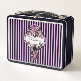 ロマンチックスチームパンクゴシック パーソナライズされた メタルランチボックス