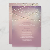 ロマンチックストランツライツエクセシレーションパーティー招待状 招待状 (正面/裏面)