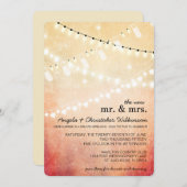 ロマンチックストリングライト披露宴オンリー招待状 招待状 (正面/裏面)