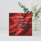 ロマンチックスパークルハートバレンタインデーパーティー 招待状 (スタンド正面)