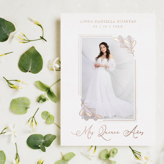 ロマンチックスペインの実在バラ金ゴールド分岐フレーム 箔招待状