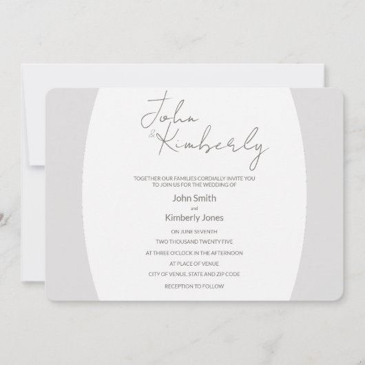 ロマンチックスワンス結婚式招待状 招待状 (正面)