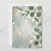 ロマンチックセージグリーンユーカリブライダルシャワー 招待状 (裏面)