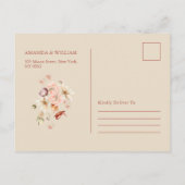 ロマンチックセーブ・ザ・デート案内はがき 案内ポストカード (裏面)