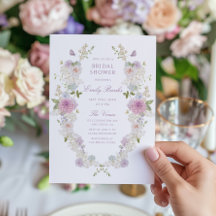 ロマンチックソフトパステルフローラブライダルシャワー